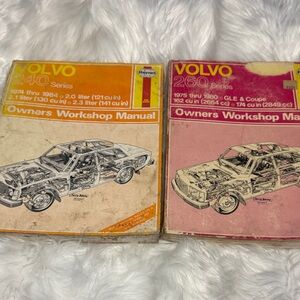 Volvo 240 & 260 Series Workshop Manual Set - Yellow & Pink Covers